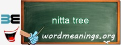 WordMeaning blackboard for nitta tree